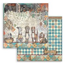 Stamperia Furry Friends Collection - 12” x 12” Pad - 10 Double Faced Sheets