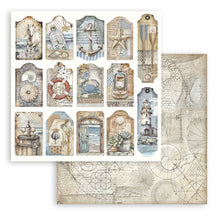 Stamperia Silent Sea 8” x 8” Pad - 8 double faced sheets - SBBS125