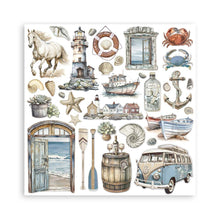 Stamperia Silent Sea 8” x 8” Pad - 8 double faced sheets - SBBS125