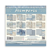 Stamperia Silent Sea 8” x 8” Pad - 8 double faced sheets - Backgrounds Selection SBBS126