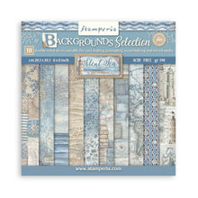 Stamperia Silent Sea 8” x 8” Pad - 8 double faced sheets - Backgrounds Selection SBBS126