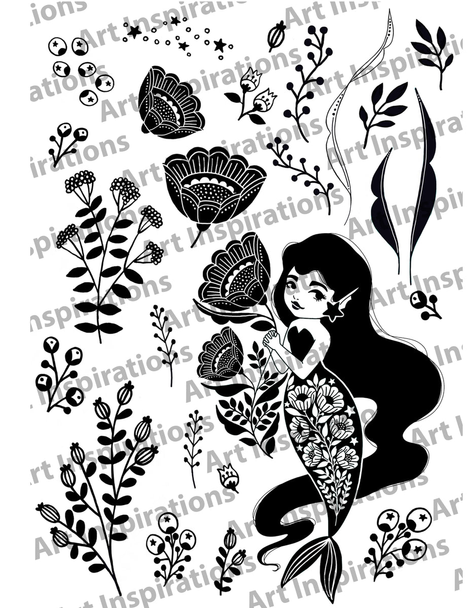 Art Inspirations by Wensdi Made A5 Clear Stamp Sheet - Under The Sea B ...