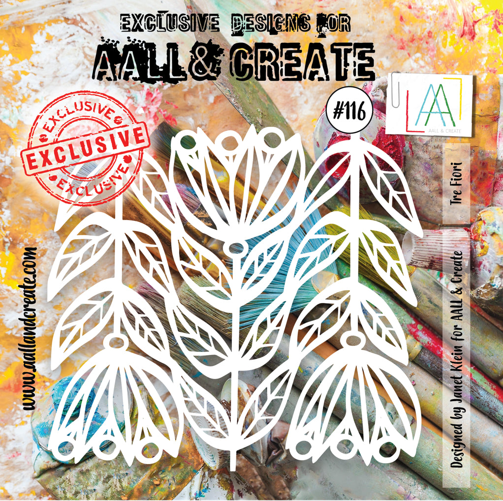 AALL & Create Stencil designed by Janet Klein  6”x 6” #116