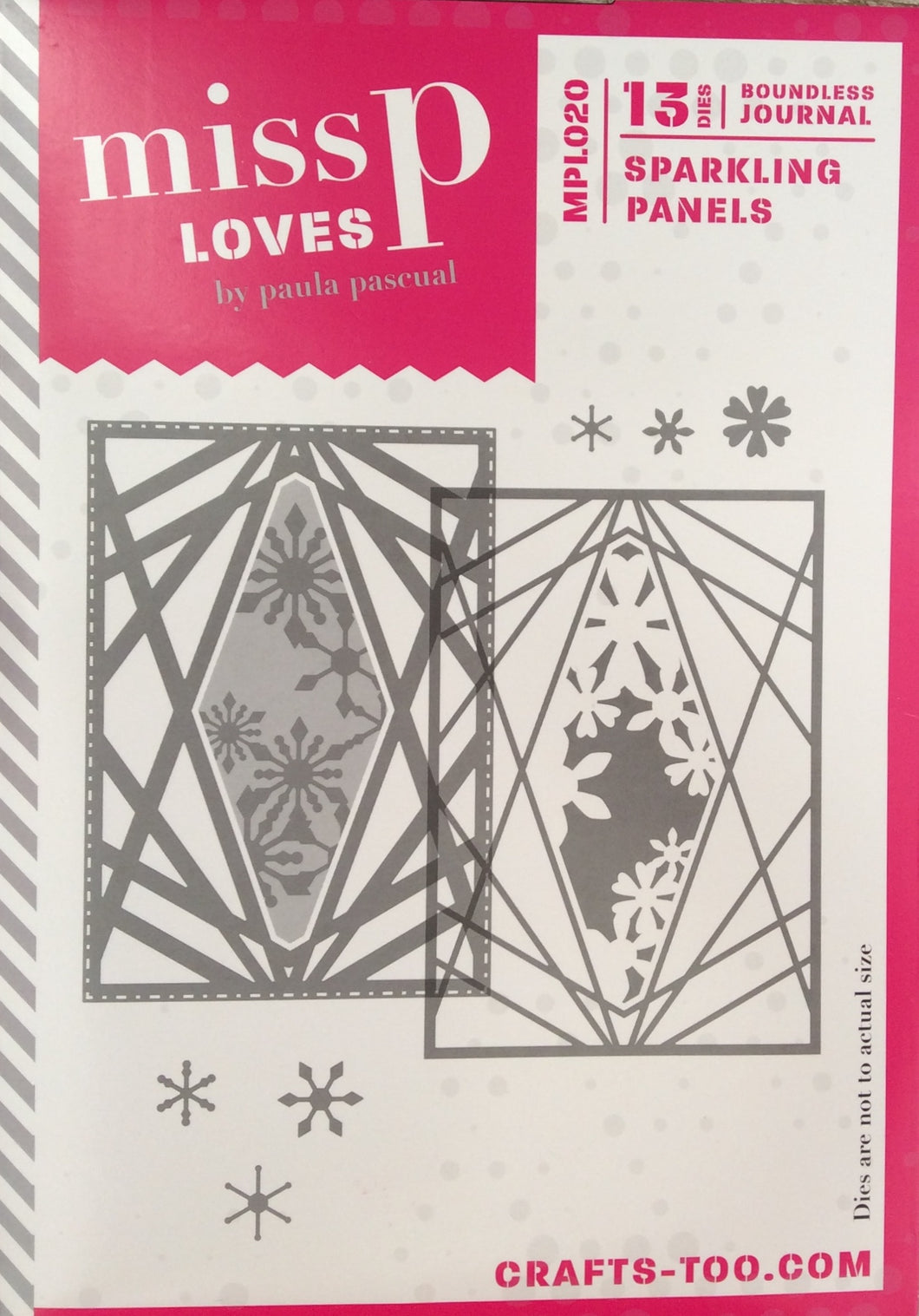 Miss P Loves Die Set Designed by Paula Pascual - Boundless Journal - Sparkling Panels - 13 Dies