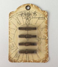Graphic 45 Metal Clothespins - 4 pieces