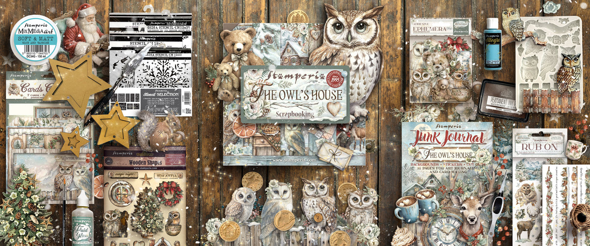 The Stamperia Owl's House Collection – Art Inspirations Crafts UK