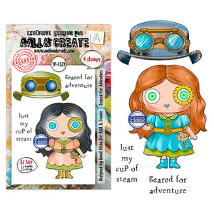 santamonica1217様兼用see see × pippen Steampunk Geared For Adventure Stamp Set A7 - AALL & Create TP