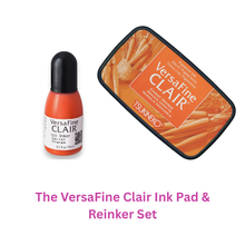VersaFine Clair Ink Pad & Reinker Set - Carrot Orange