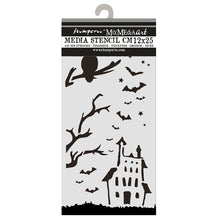 Stamperia Halloween Collection - House & Owl Stencil 12x25cm