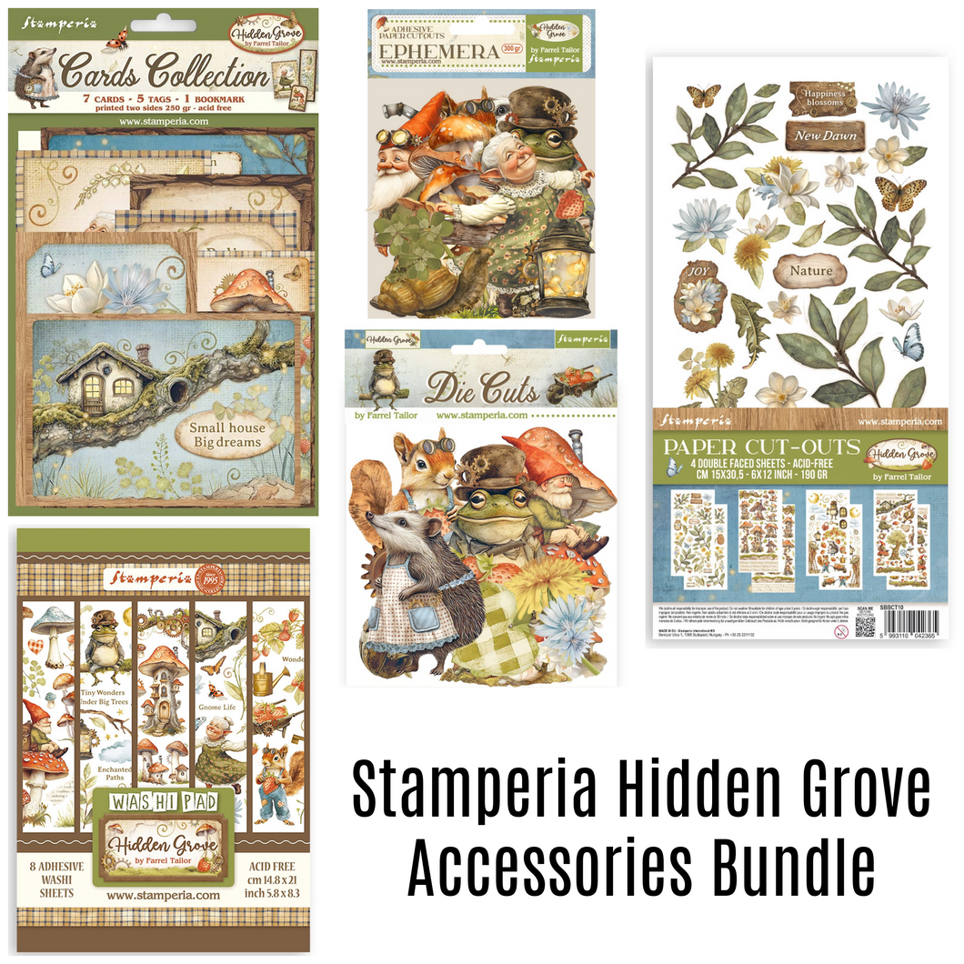 Stamperia - Hidden Grove Accessories Collection Bundle SS186 - 5 Items