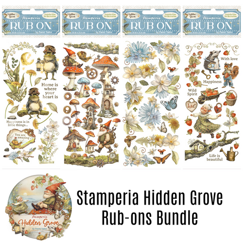 Stamperia - Hidden Grove - Rub On Bundle (includes 4 different designs)