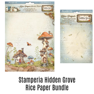 Stamperia - Hidden Grove - Rice Paper Bundle (includes A4-6 x papers & A6 - 8 x papers)