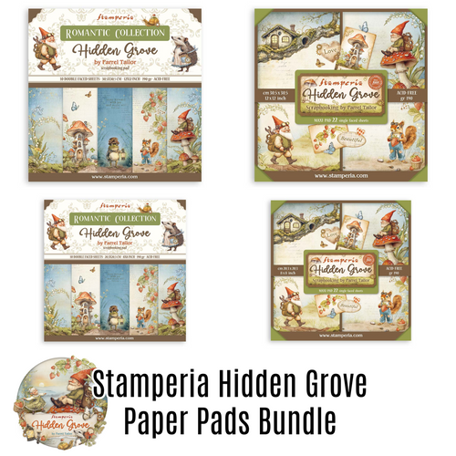 Stamperia Hidden Grove Paper Pads BUNDLE - SS185 - 4 Pads