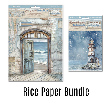 SAVE 10% Stamperia - Silent Sea - Rice Paper Bundle (includes A4-6 x papers & A6 - 8 x papers)