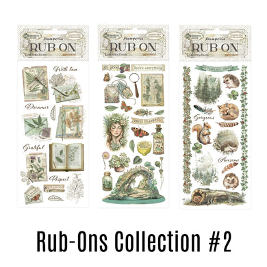 SAVE 10% Stamperia Herbarium Silvae Collection - Rub On Collection 2 - 3 Pack - 10.16cm x 16.6cm