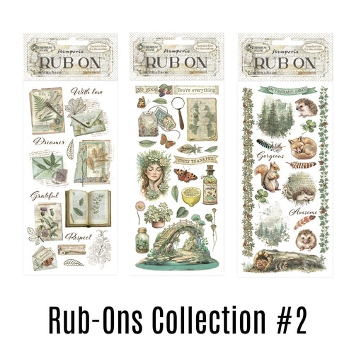 SAVE 10% Stamperia Herbarium Silvae Collection - Rub On Collection 2 - 3 Pack - 10.16cm x 16.6cm
