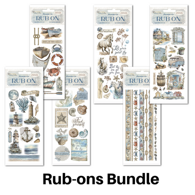 SAVE 10% Stamperia Silent Sea Rub On  6 Pack Bundle - 10.16cm x 16.6cm