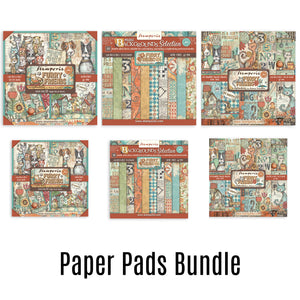 SAVE 10% Stamperia Furry Friends Collection Paper Pads BUNDLE - 6 Pads