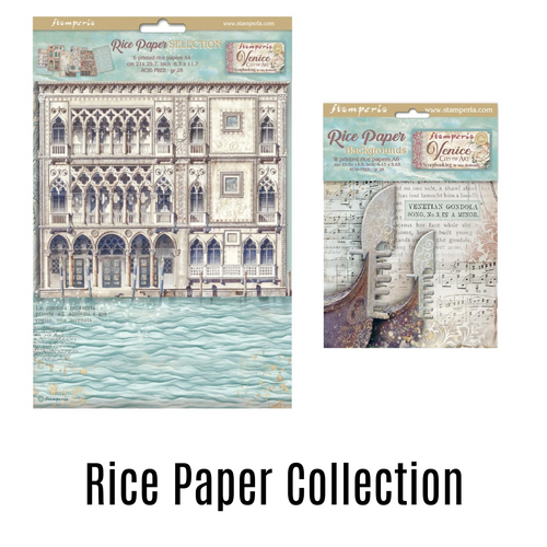 Stamperia - Venice City of Art - Rice Paper Bundle (includes A4-6 x papers & A6 - 8 x papers)