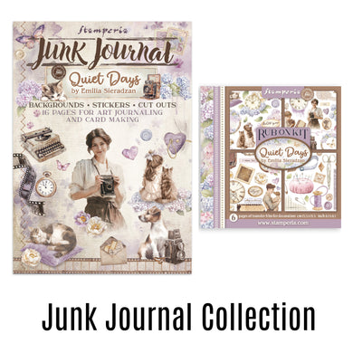 SAVE 10% Stamperia Quiet Days Collection Junk Journal BUNDLE - (2 Items)