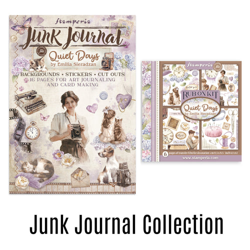 SAVE 10% Stamperia Quiet Days Collection Junk Journal BUNDLE - (2 Items)