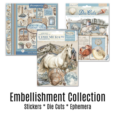 SAVE 10% Stamperia - Silent Sea Embellishments Bundle (Ephemera, Stickers & Die Cuts) SAVE 10%