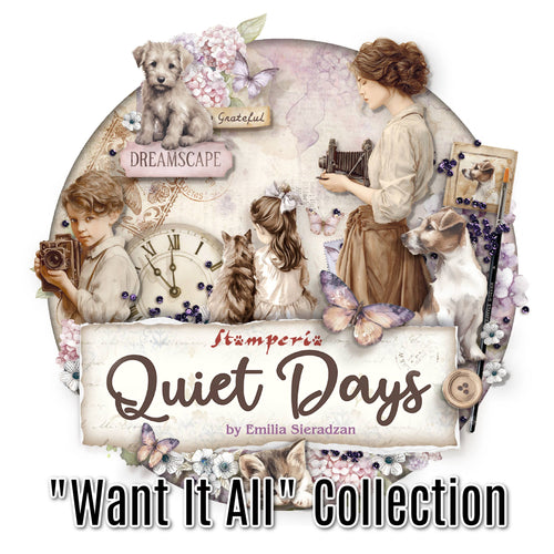 SAVE 15% Stamperia Quiet Days - Want It All collection (21 Items)