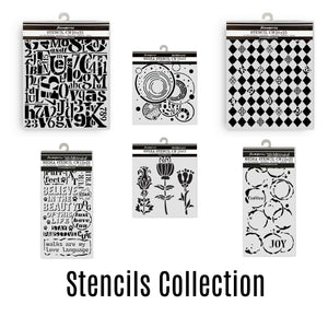 SAVE 10% Stamperia Furry Friends Collection - Mixed MediaArt Thick Stencil - Stencil Collection (includes 6 Stencils)