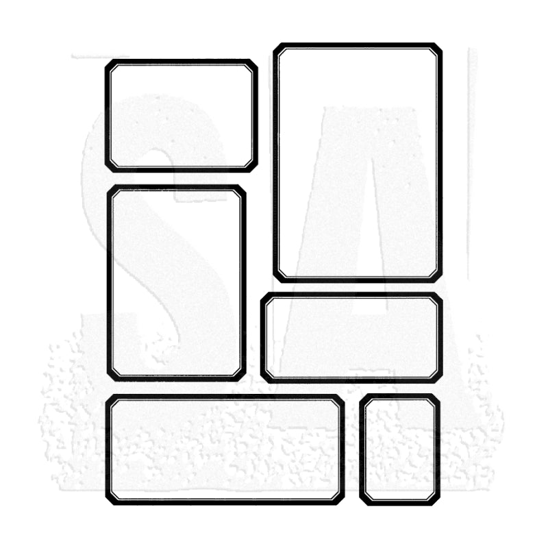 Tim Holtz Cling Stamp Collection - Label Frames AGCMS264