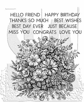 Tim Holtz Cling Stamp Collection - Floristry (stamping block included) AGCMS485