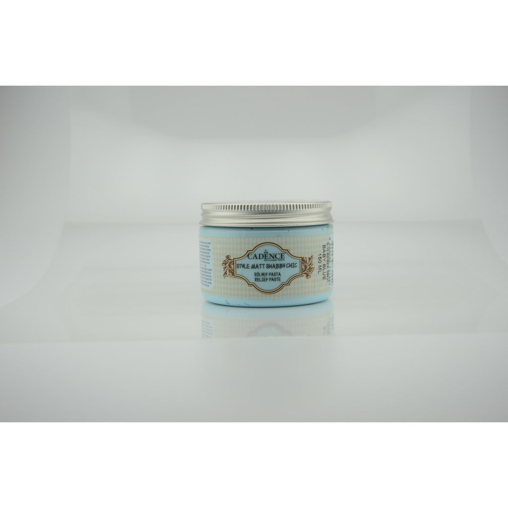 Cadence Style Matt Shabby Chic Relief Paste - Baby Blue (150ml)