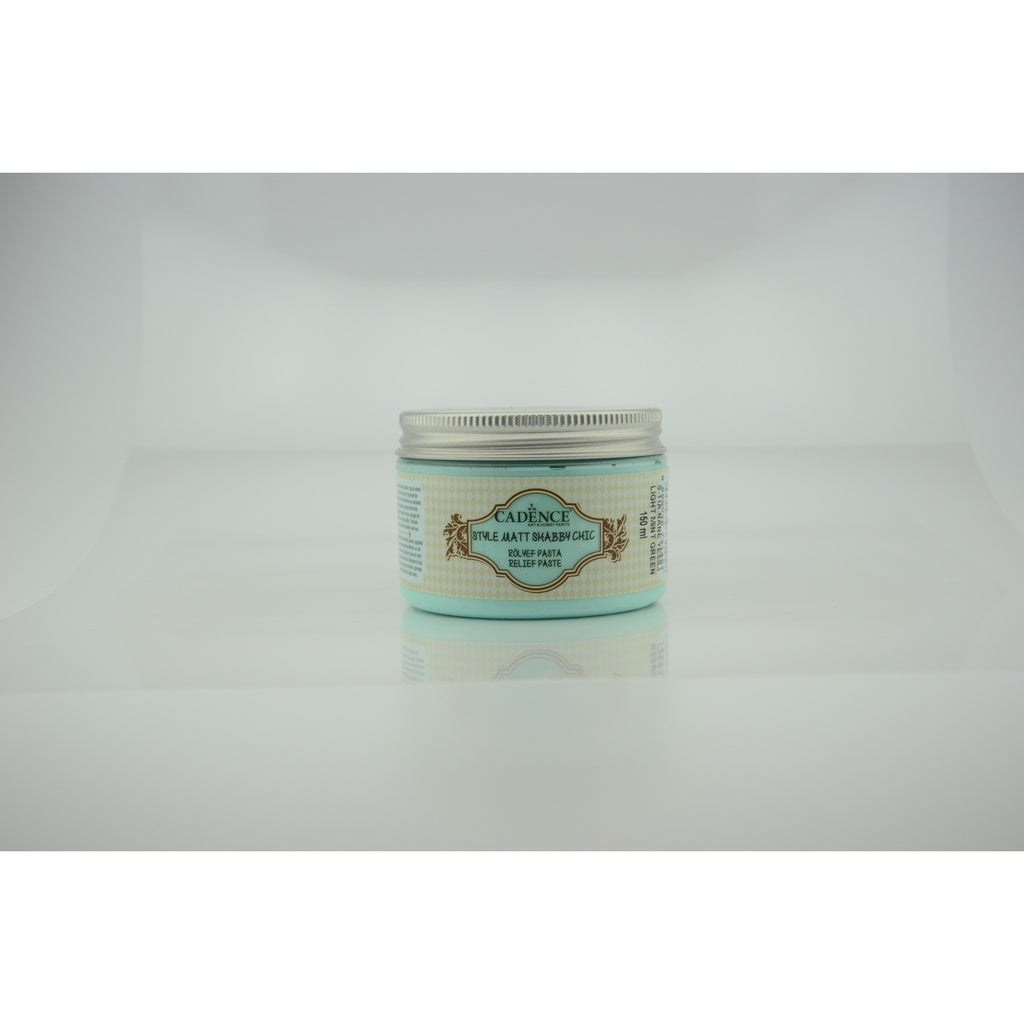 Cadence Style Matt Shabby Chic Relief Paste - Light Mint Green (150ml)