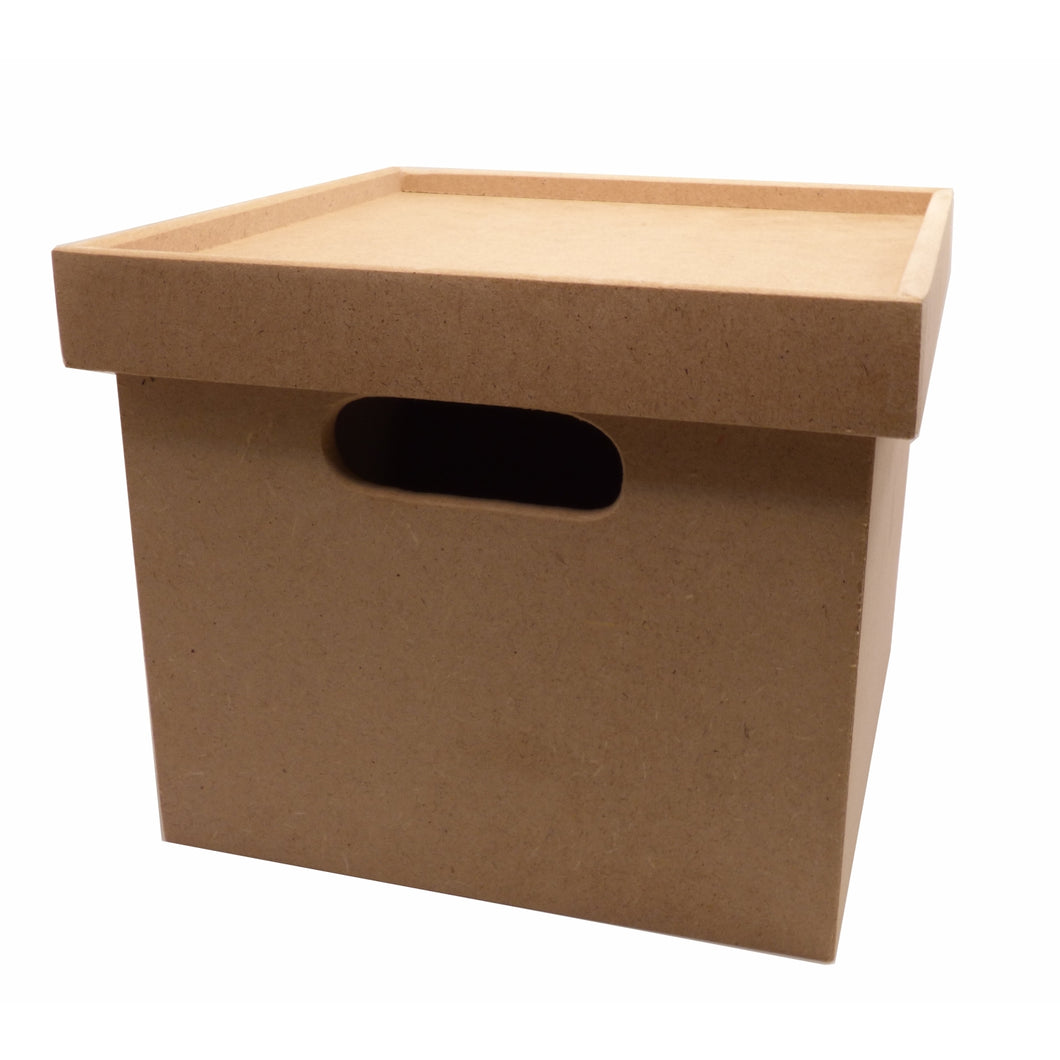 MDF Square Box with Lid - 19x19x15cm