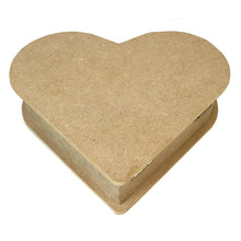 MDF Heart Shaped Box with Lid - 26x22x7.5cm