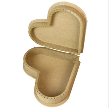MDF Heart Shaped Box with Lid - 26x22x7.5cm