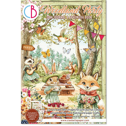 Ciao Bella - Woodland Party Junk Journal Ephemera Book -  CBB011