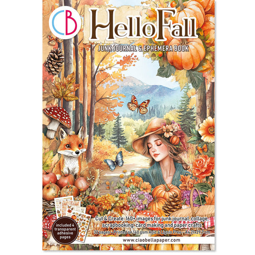 Ciao Bella - Hello Fall - Junk Journal Ephemera Book -  CBB013