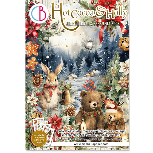 Ciao Bella - Hot Cocoa & Holly - Junk Journal Ephemera Book -  CBB015