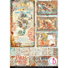 Ciao Bella Paper - Coral Reef Paper Pad Collection (includes 5 pads)