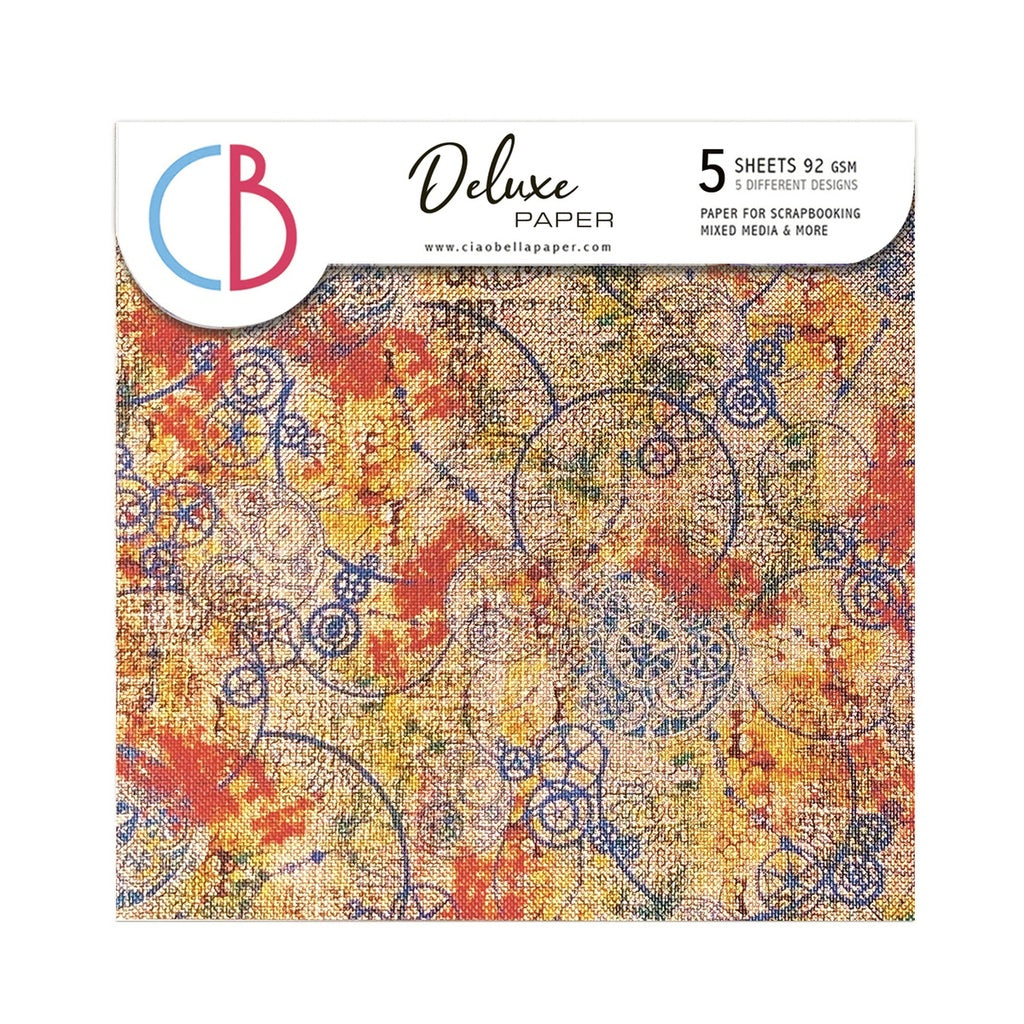 Ciao Bella Deluxe Paper - Coral Reef - Pearl Copper Sheets - Pack of 5 - 6