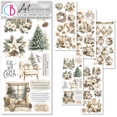 Ciao Bella - Winter Season - Transparent Adhesive Sheets - Pack of 5 - CBI004