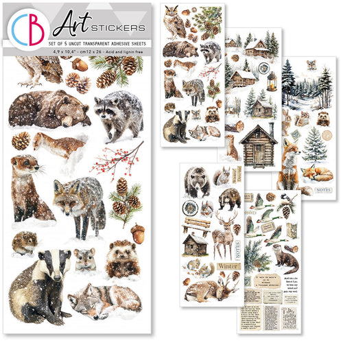 Ciao Bella - Forest Tales - Transparent Adhesive Sheets - Pack of 5 - CBI006