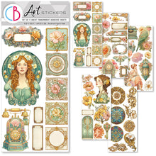 Ciao Bella - Artemis Collection - Art Stickers Transparent Adhesive Sheets - Pack of 5 - CBI013