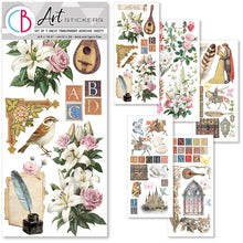 Ciao Bella - Courtly Love Collection - Art Stickers Transparent Adhesive Sheets - Pack of 5