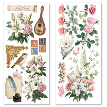 Ciao Bella - Courtly Love Collection - Art Stickers Transparent Adhesive Sheets - Pack of 5