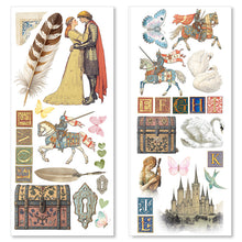 Ciao Bella - Courtly Love Collection - Art Stickers Transparent Adhesive Sheets - Pack of 5
