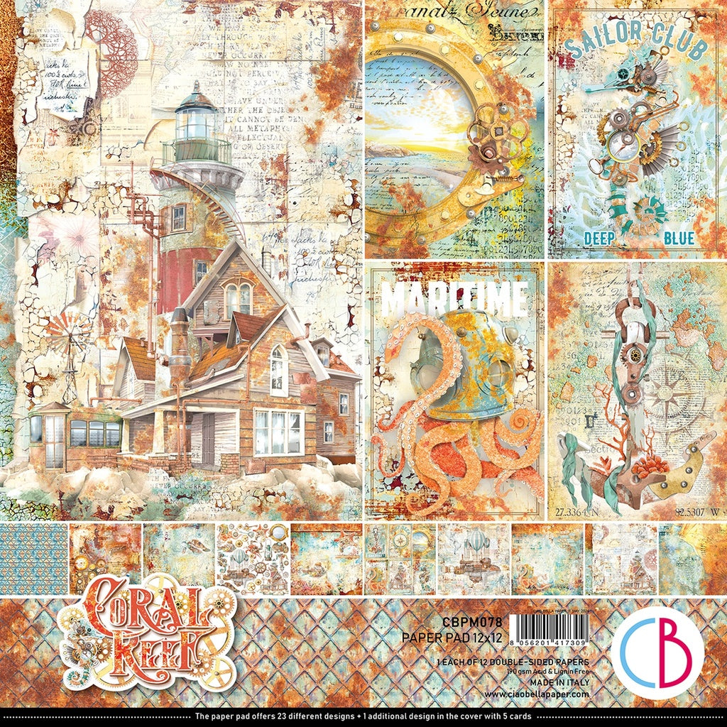 Ciao Bella Paper - Coral Reef Paper Pad (12