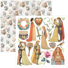 Ciao Bella - Courtly Love Collection - Fussy Cut Pad (6"x6")