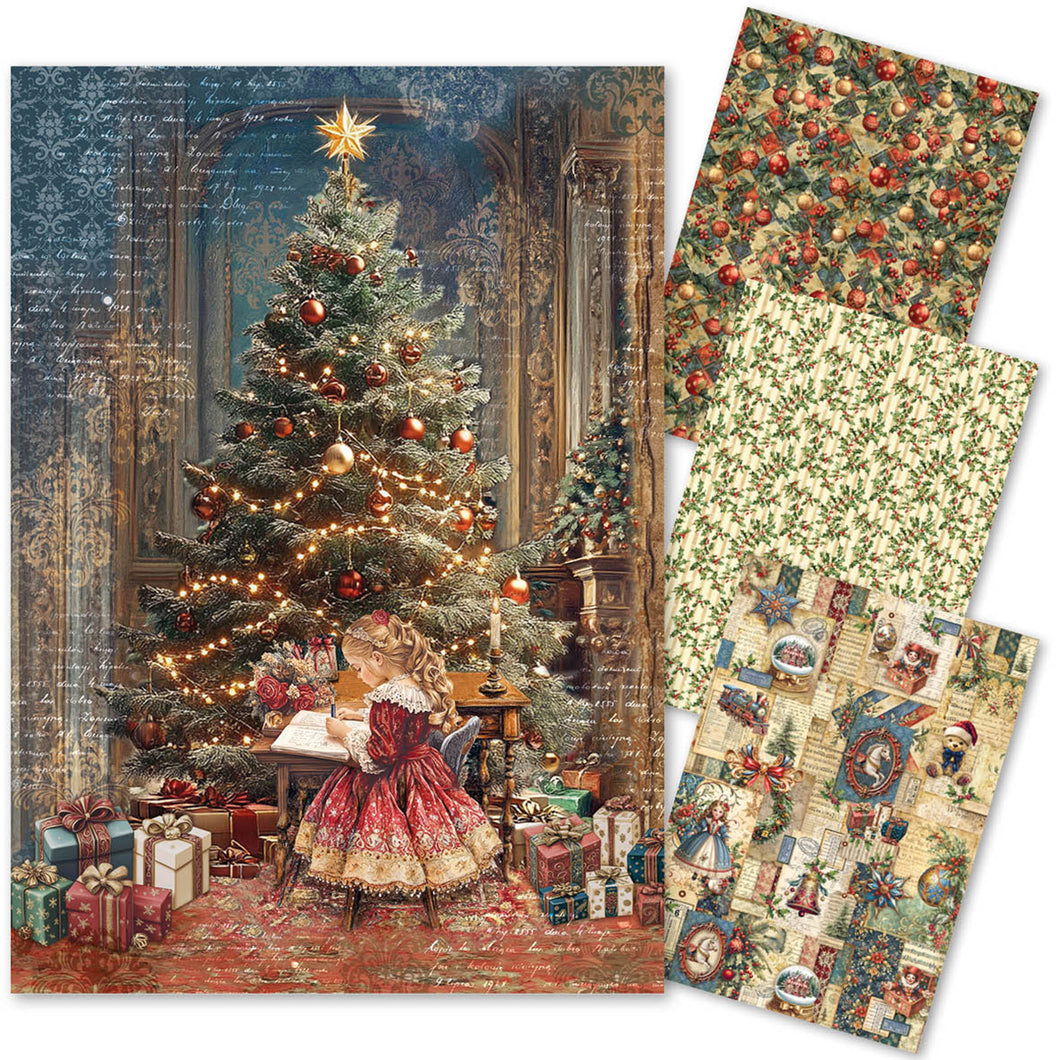Ciao Bella - Toy Shop - Rice Paper A4 MIXED 4 PACK CBRA005