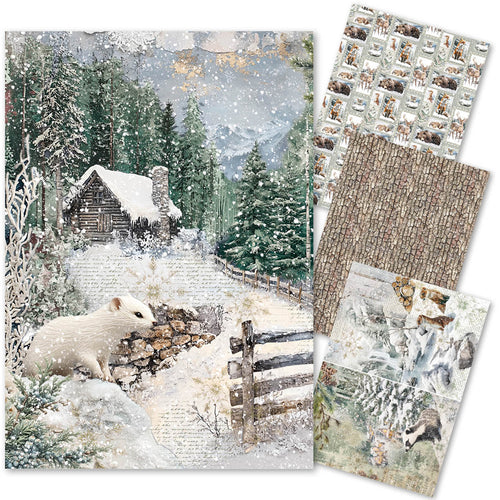 Ciao Bella - Forest Tales - Rice Paper A4 MIXED 4 PACK CBRA006